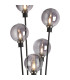 Placid Floor Lamp 5 Light E14 15cm Round Textured Smooth / Ribbed Glass Shade Satin Nickel Smoke Plated Satin Black-7