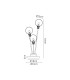 Placid Table Lamp Touch Switch 3 Light E14 15cm Round Glass Shade Brass Amber Plated Satin Black-2