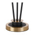 Placid Table Lamp Touch Switch 3 Light E14 15cm Round Glass Shade Brass Amber Plated Satin Black-5