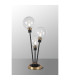 Placid Table Lamp Touch Switch 3 Light E14 15cm Round Glass Shade Brass Clear Satin Black-3