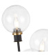Placid Table Lamp Touch Switch 3 Light E14 15cm Round Glass Shade Brass Clear Satin Black-7