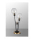 Placid Table Lamp Touch Switch 3 Light E14 15cm Round Glass Shade Brass Clear Satin Black-8