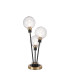 Placid Table Lamp Touch Switch 3 Light E14 15cm Round Crackled Glass Shade Brass Clear Satin Black-1