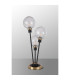 Placid Table Lamp Touch Switch 3 Light E14 15cm Round Crackled Glass Shade Brass Clear Satin Black-8