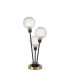 Placid Table Lamp Touch Switch 3 Light E14 15cm Round Textured Crumple Glass Shade Brass Clear Satin Black-1