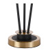 Placid Table Lamp Touch Switch 3 Light E14 15cm Round Textured Crumple Glass Shade Brass Clear Satin Black-5