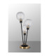 Placid Table Lamp Touch Switch 3 Light E14 15cm Round Textured Crumple Glass Shade Brass Clear Satin Black-8