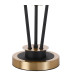 Placid Table Lamp Touch Switch 3 Light E14 15cm Round Textured Diamond Pattern Glass Shade Brass Clear Satin Black-5