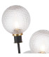 Placid Table Lamp Touch Switch 3 Light E14 15cm Round Textured Diamond Pattern Glass Shade Brass Clear Satin Black-7