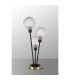 Placid Table Lamp Touch Switch 3 Light E14 15cm Round Textured Diamond Pattern Glass Shade Brass Clear Satin Black-8