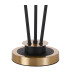 Placid Table Lamp Touch Switch 3 Light E14 15cm Round Dimpled Glass Shade Brass Clear Satin Black-5