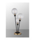 Placid Table Lamp Touch Switch 3 Light E14 15cm Round Dimpled Glass Shade Brass Clear Satin Black-8