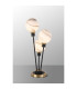 Placid Table Lamp Touch Switch 3 Light E14 15cm Round Marble Effect Glass Shade Brass White Satin Black-3
