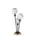 Placid Table Lamp Touch Switch 3 Light E14 15cm Round Marble Effect Glass Shade Brass White Satin Black-4