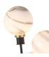 Placid Table Lamp Touch Switch 3 Light E14 15cm Round Marble Effect Glass Shade Brass White Satin Black-7