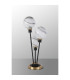 Placid Table Lamp Touch Switch 3 Light E14 15cm Round Marble Effect Glass Shade Brass White Satin Black-8