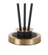 Placid Table Lamp Touch Switch 3 Light E14 15cm Round Textured Melting Glass Shade Brass Clear Satin Black-5