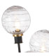 Placid Table Lamp Touch Switch 3 Light E14 15cm Round Textured Melting Glass Shade Brass Clear Satin Black-7