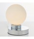 1 Light Globe Table Light Chrome Plate & Gloss Opal Glass, G9 - 1
