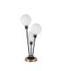 Placid Table Lamp Touch Switch 3 Light E14 15cm Round Glass Shade Brass Opal Satin Black-4