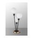 Placid Table Lamp Touch Switch 3 Light E14 15cm Round Glass Shade Brass Opal Satin Black-8