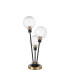Placid Table Lamp Touch Switch 3 Light E14 15cm Round Ribbed Glass Shade Brass Clear Satin Black-1