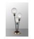 Placid Table Lamp Touch Switch 3 Light E14 15cm Round Ribbed Glass Shade Brass Clear Satin Black-3