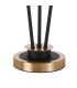 Placid Table Lamp Touch Switch 3 Light E14 15cm Round Segment Glass Shade Brass Amber Plated Satin Black-5