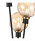 Placid Table Lamp Touch Switch 3 Light E14 15cm Round Segment Glass Shade Brass Amber Plated Satin Black-6