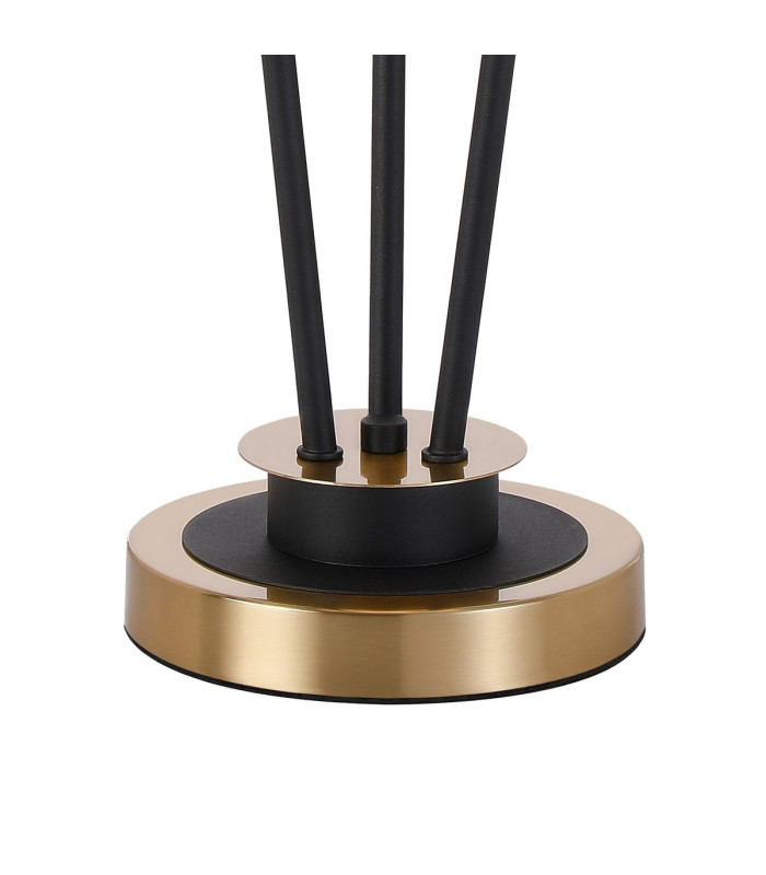 Placid Table Lamp Touch Switch 3 Light E14 15cm Round Segment Glass Shade Brass Clear Satin Black-5