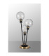 Placid Table Lamp Touch Switch 3 Light E14 15cm Round Segment Glass Shade Brass Clear Satin Black-8