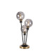 Placid Table Lamp Touch Switch 3 Light E14 15cm Round Segment Glass Shade Brass Smoke Plated Satin Black-1