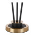 Placid Table Lamp Touch Switch 3 Light E14 15cm Round Segment Glass Shade Brass Smoke Plated Satin Black-5