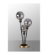 Placid Table Lamp Touch Switch 3 Light E14 15cm Round Segment Glass Shade Brass Smoke Plated Satin Black-8