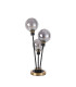 Placid Table Lamp Touch Switch 3 Light E14 15cm Round Glass Shade Brass Smoke Plated Satin Black-4