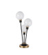 Placid Table Lamp Touch Switch 3 Light E14 15cm Round Speckled Glass Shade Brass White Satin Black-4