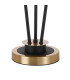 Placid Table Lamp Touch Switch 3 Light E14 15cm Round Speckled Glass Shade Brass White Satin Black-5