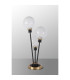 Placid Table Lamp Touch Switch 3 Light E14 15cm Round Speckled Glass Shade Brass White Satin Black-8
