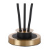 Placid Table Lamp Touch Switch 3x E14 15cm Round Textured Smooth / Ribbed Glass Shade Brass Smoke Plated Satin Black-5