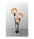 Placid Table Lamp Touch Switch 3 Light E14 15cm Round Glass Shade Satin Nickel Amber Plated Satin Black-3