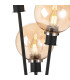 Placid Table Lamp Touch Switch 3 Light E14 15cm Round Glass Shade Satin Nickel Amber Plated Satin Black-5