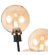 Placid Table Lamp Touch Switch 3 Light E14 15cm Round Glass Shade Satin Nickel Amber Plated Satin Black-7