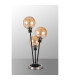Placid Table Lamp Touch Switch 3 Light E14 15cm Round Glass Shade Satin Nickel Amber Plated Satin Black-8