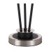 Placid Table Lamp Touch Switch 3 Light E14 15cm Round Glass Shade Satin Nickel Clear Satin Black-5