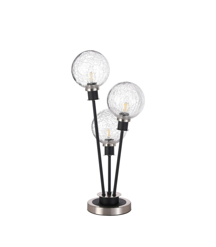 Placid Table Lamp Touch Switch 3 Light E14 15cm Round Crackled Glass Shade Satin Nickel Clear Satin Black-4