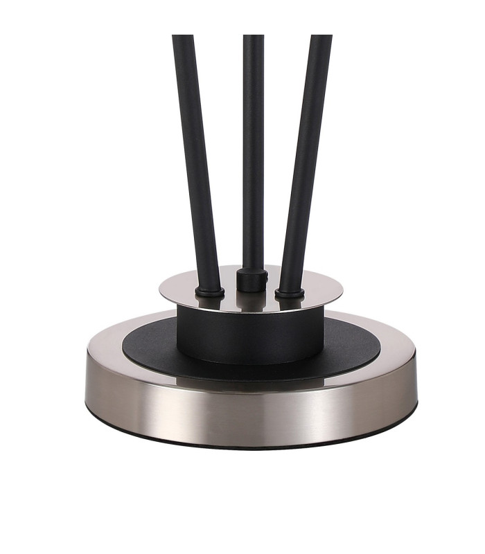 Placid Table Lamp Touch Switch 3 Light E14 15cm Round Crackled Glass Shade Satin Nickel Clear Satin Black-5