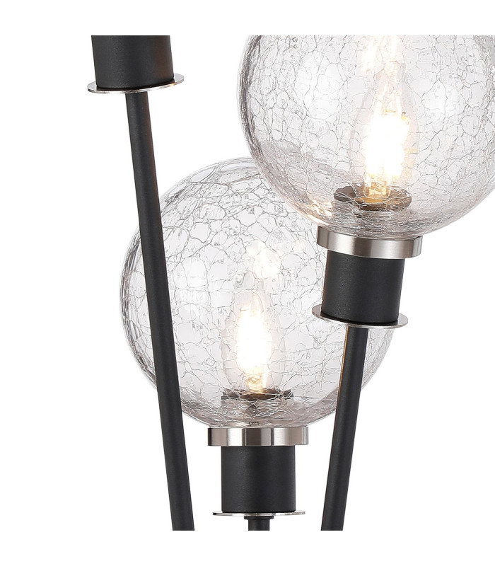 Placid Table Lamp Touch Switch 3 Light E14 15cm Round Crackled Glass Shade Satin Nickel Clear Satin Black-6