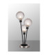 Placid Table Lamp Touch Switch 3x E14 15cm Round Textured Diamond Pattern Glass Shade Satin Nickel Clear Satin Black-3