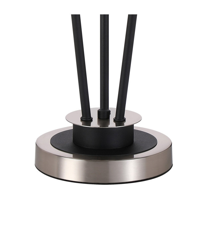 Placid Table Lamp Touch Switch 3x E14 15cm Round Textured Diamond Pattern Glass Shade Satin Nickel Clear Satin Black-5