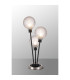 Placid Table Lamp Touch Switch 3 Light E14 15cm Round Dimpled Glass Shade Satin Nickel Clear Satin Black-3